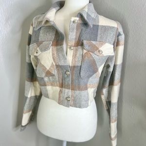 Cropped Flannel jacket